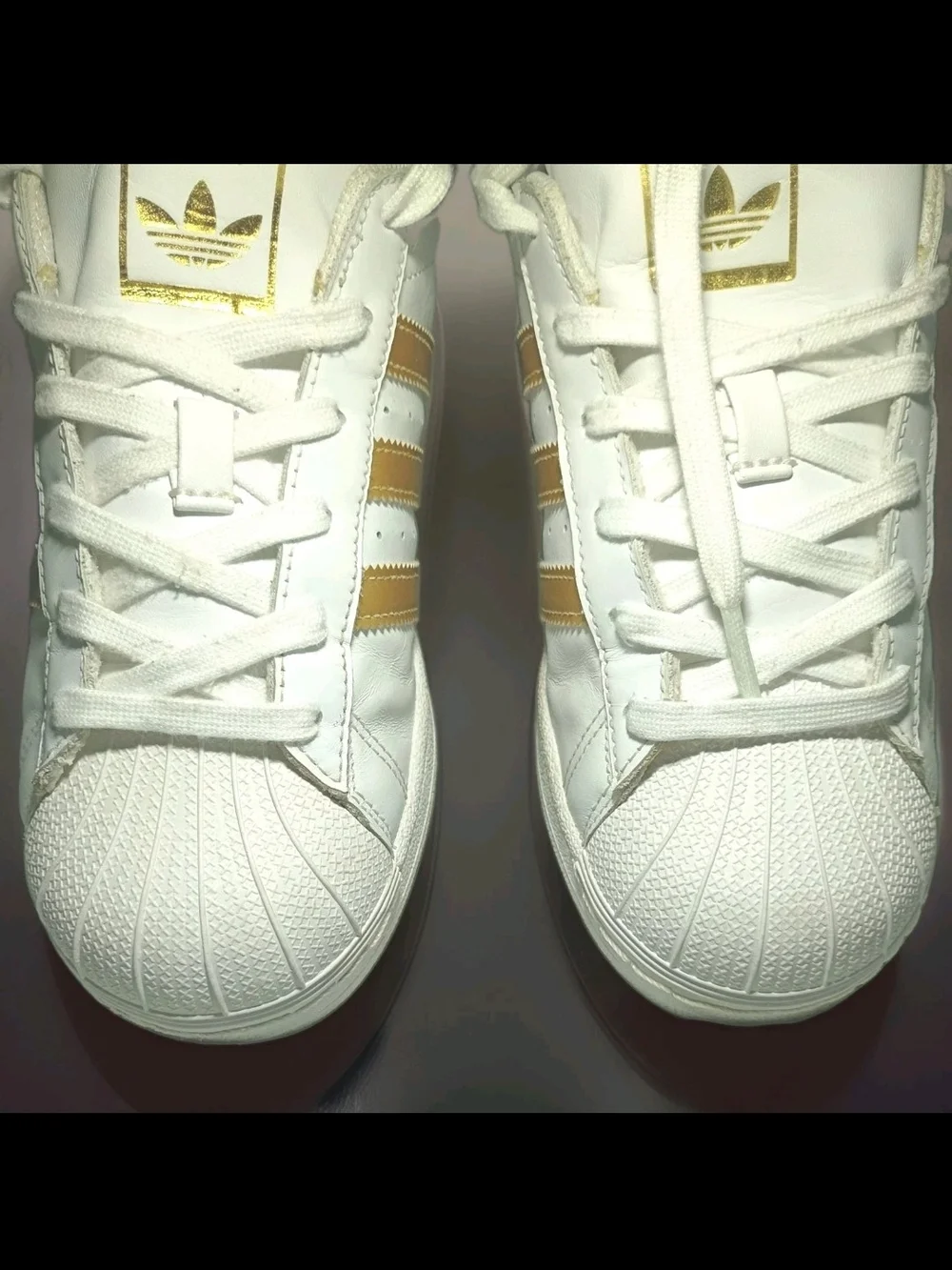 Adidas Superstar Men’s Leather Sneakers - White/Gold 2018